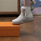 Maxbell Winter Snow Boots Warm Lined Short Boots Fashion for Trekking Hiker Winter 37 Beige
