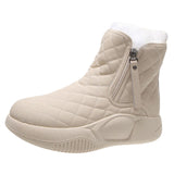 Maxbell Winter Snow Boots Warm Lined Short Boots Fashion for Trekking Hiker Winter 39 Beige