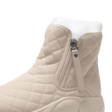 Maxbell Winter Snow Boots Warm Lined Short Boots Fashion for Trekking Hiker Winter 40 Beige