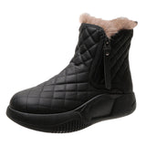 Maxbell Winter Snow Boots Warm Lined Short Boots Fashion for Trekking Hiker Winter 37 Black