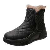 Maxbell Winter Snow Boots Warm Lined Short Boots Fashion for Trekking Hiker Winter 37 Black