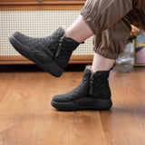 Maxbell Winter Snow Boots Warm Lined Short Boots Fashion for Trekking Hiker Winter 37 Black