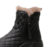 Maxbell Winter Snow Boots Warm Lined Short Boots Fashion for Trekking Hiker Winter 37 Black