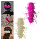 Maxbell Feather Slap Bracelets Decoration Wrist Sleeve for New Year Cosplay Teens Pink