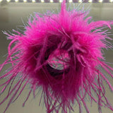 Maxbell Feather Slap Bracelets Decoration Wrist Sleeve for New Year Cosplay Teens Pink