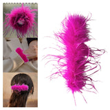 Maxbell Feather Slap Bracelets Decoration Wrist Sleeve for New Year Cosplay Teens Pink