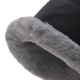 Maxbell Autumn Winter Bucket Hat Fisherman Cap Fashion Warm Comfortable Solid Color Black