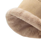Maxbell Autumn Winter Bucket Hat Fisherman Cap Fashion Warm Comfortable Solid Color Beige