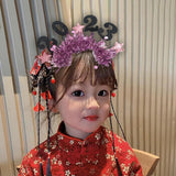 Maxbell 2023 Happy New Year Headband Hair Hoop for Costume Hair Accessories Adults