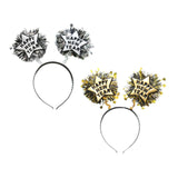 Maxbell Hair Hoop Headwear 2023 Happy New Year Headband for Women Men Festival Kids Aureate