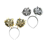Maxbell Hair Hoop Headwear 2023 Happy New Year Headband for Women Men Festival Kids Aureate