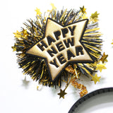 Maxbell Hair Hoop Headwear 2023 Happy New Year Headband for Women Men Festival Kids Aureate