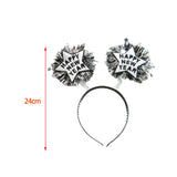 Maxbell Hair Hoop Headwear 2023 Happy New Year Headband for Women Men Festival Kids Argent