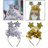 Maxbell Happy New Year Headband Creative Hair Hoop for Halloween Dress up Women Man Argent