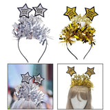 Maxbell Happy New Year Headband Creative Hair Hoop for Halloween Dress up Women Man Argent