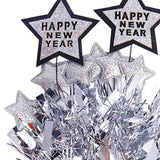 Maxbell Happy New Year Headband Creative Hair Hoop for Halloween Dress up Women Man Argent