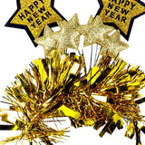 Maxbell Happy New Year Headband Creative Hair Hoop for Halloween Dress up Women Man Aureate