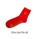 Maxbell Red Crew Socks Living Room Winter Indoor Outdoor Volleyball Sports Warm