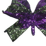 Maxbell Sequin Butterfly Crop Top Halloween Party Belly Dance Club Rave Violet Green