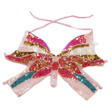 Maxbell Sequin Butterfly Crop Top Halloween Party Belly Dance Club Rave Pink