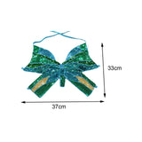 Maxbell Sequin Butterfly Crop Top Halloween Party Belly Dance Club Rave Blue Green