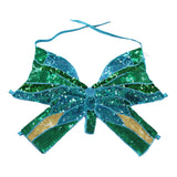 Maxbell Sequin Butterfly Crop Top Halloween Party Belly Dance Club Rave Blue Green