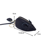 Maxbell Lovely Purse Organizer Pendant Portable Casual for Outdoor Headset Storage Black