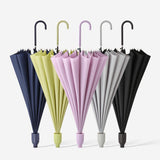 Maxbell Long Handle Umbrella Auto Open Weatherproof Travel Umbrella Rain Umbrellas Gray