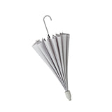 Maxbell Long Handle Umbrella Auto Open Weatherproof Travel Umbrella Rain Umbrellas Gray