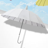Maxbell Long Handle Umbrella Auto Open Weatherproof Travel Umbrella Rain Umbrellas Gray