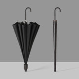 Maxbell Long Handle Umbrella Auto Open Weatherproof Travel Umbrella Rain Umbrellas Black