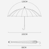Maxbell Long Handle Umbrella Auto Open Weatherproof Travel Umbrella Rain Umbrellas Black