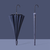 Maxbell Long Handle Umbrella Auto Open Weatherproof Travel Umbrella Rain Umbrellas Blue