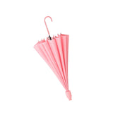 Maxbell Long Handle Umbrella Auto Open Weatherproof Travel Umbrella Rain Umbrellas Pink