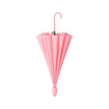Maxbell Long Handle Umbrella Auto Open Weatherproof Travel Umbrella Rain Umbrellas Pink