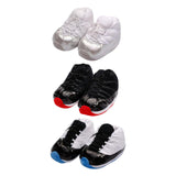 Maxbell Winter Slippers Lace up Soft Plush Anti Slip for Indoor Outdoor Living Room White