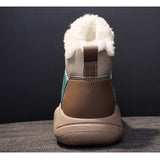 Maxbell Winter Snow Boots Short Boots Thick Soled Anti Slip for Hiking Outdoor Brown 36