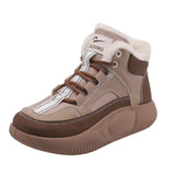Maxbell Winter Snow Boots Short Boots Thick Soled Anti Slip for Hiking Outdoor Brown 36