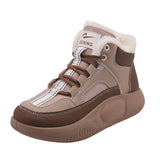 Maxbell Winter Snow Boots Short Boots Thick Soled Anti Slip for Hiking Outdoor Brown 36