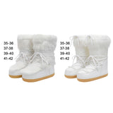 Maxbell Women's Snow Boots Long Boots Anti Slip Water Resistant Ski Boots for Work Style A 35-36