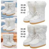 Maxbell Women's Snow Boots Long Boots Anti Slip Water Resistant Ski Boots for Work Style A 35-36