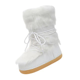Maxbell Women's Snow Boots Long Boots Anti Slip Water Resistant Ski Boots for Work Style A 37-38