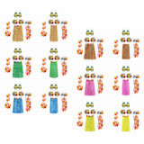 Maxbell hawaiian Skirt Costume Set Fancy Dress Luau National Dress Cosplay 60cm Brown