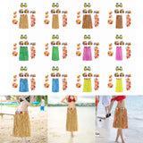 Maxbell hawaiian Skirt Costume Set Fancy Dress Luau National Dress Cosplay 60cm Brown