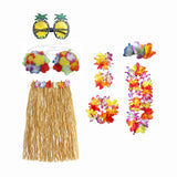 Maxbell hawaiian Skirt Costume Set Fancy Dress Luau National Dress Cosplay 60cm Brown