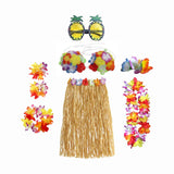 Maxbell hawaiian Skirt Costume Set Fancy Dress Luau National Dress Cosplay 60cm Brown