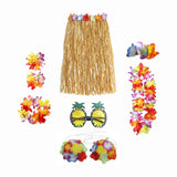 Maxbell hawaiian Skirt Costume Set Fancy Dress Luau National Dress Cosplay 60cm Brown