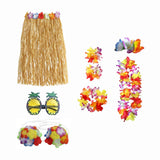 Maxbell hawaiian Skirt Costume Set Fancy Dress Luau National Dress Cosplay 60cm Brown