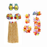 Maxbell hawaiian Skirt Costume Set Fancy Dress Luau National Dress Cosplay 80cm Brown