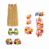 Maxbell hawaiian Skirt Costume Set Fancy Dress Luau National Dress Cosplay 80cm Brown